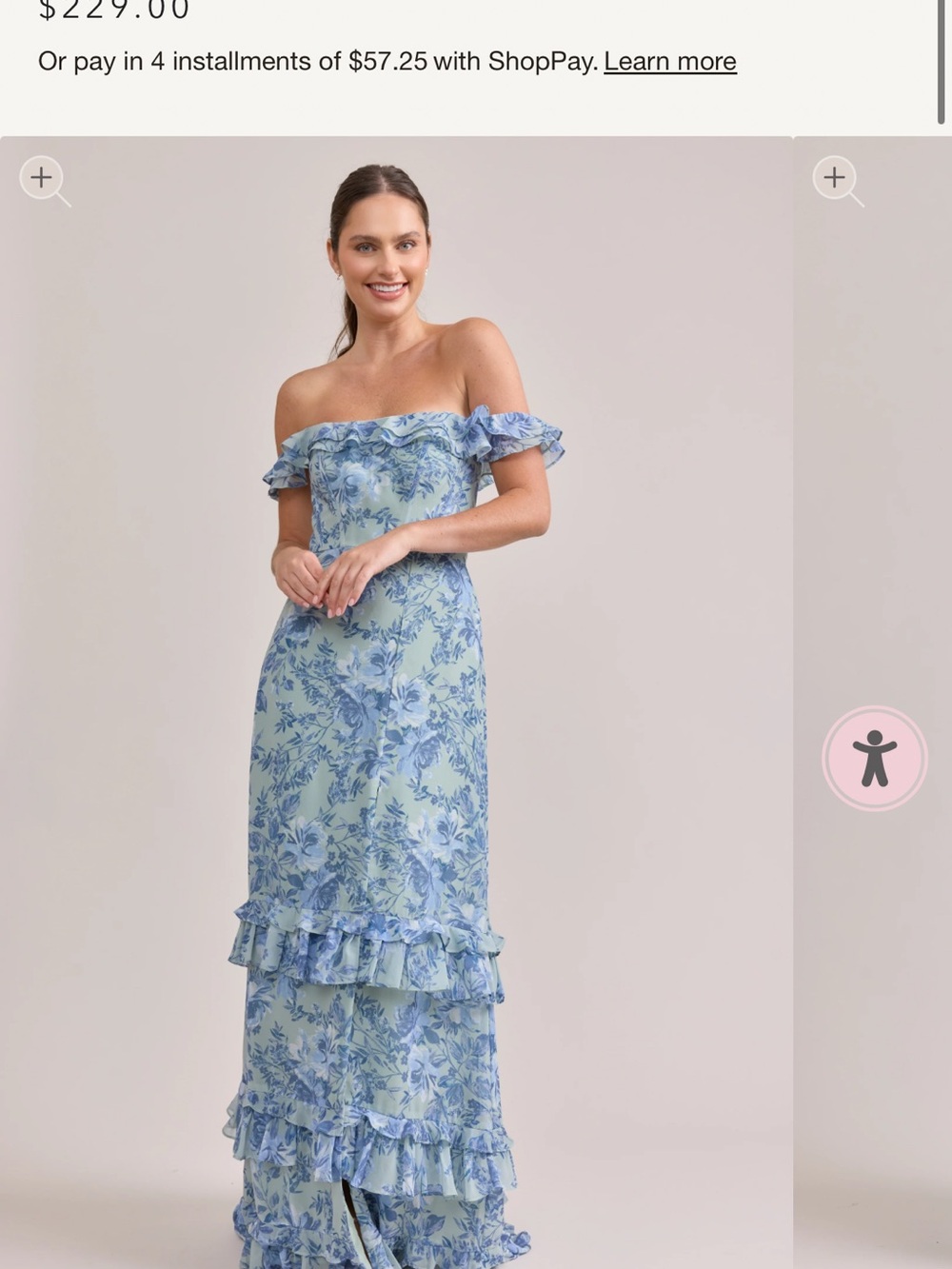 Revelry Shea Chiffon Floral Print Dress